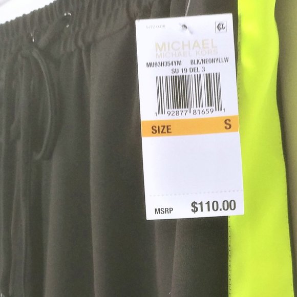 Michael Kors Neon Side-Striped Track Pants - Small - Picture 2 of 6
